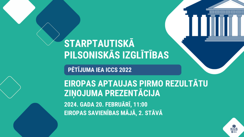 Paziņos starptautiskā pilsoniskās izglītības pētījuma ICCS 2022 Eiropas aptaujas rezultātus